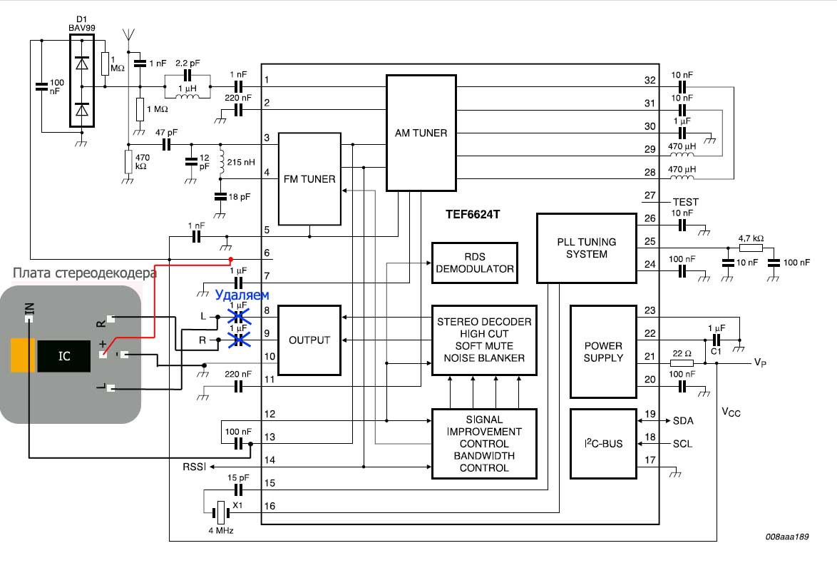 Tef6606t схема включения